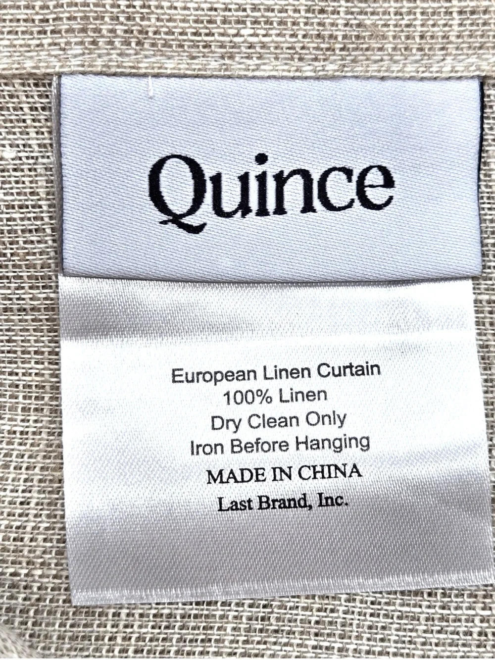NWT QUINCE Set Of 4 48x96 European Linen Sheer Curtains Flax 9869